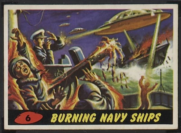 6 Burning Navy Ships